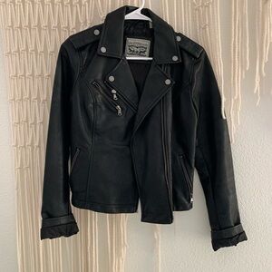 Black Leather Jacket by Levi's